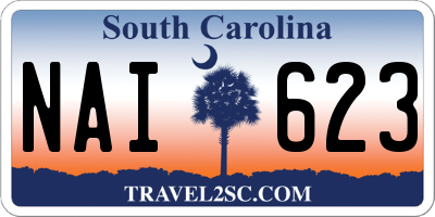 SC license plate NAI623