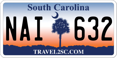 SC license plate NAI632