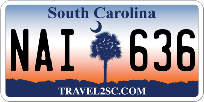 SC license plate NAI636