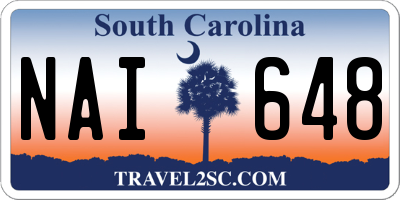 SC license plate NAI648