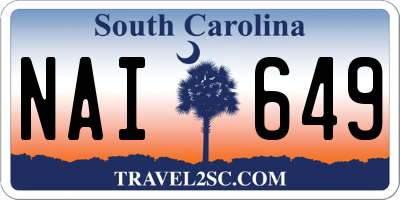 SC license plate NAI649
