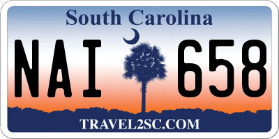 SC license plate NAI658