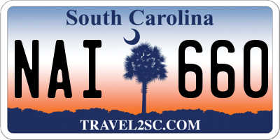 SC license plate NAI660