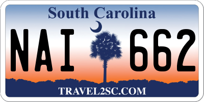 SC license plate NAI662