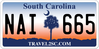 SC license plate NAI665