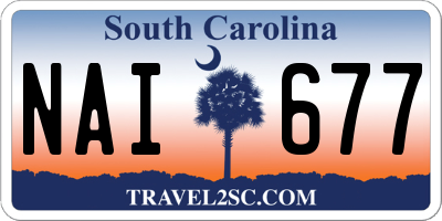 SC license plate NAI677