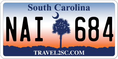 SC license plate NAI684