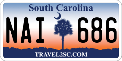 SC license plate NAI686