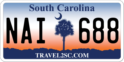 SC license plate NAI688