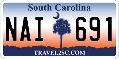 SC license plate NAI691