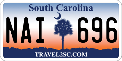 SC license plate NAI696