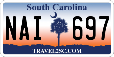 SC license plate NAI697