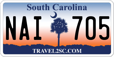 SC license plate NAI705