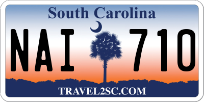 SC license plate NAI710