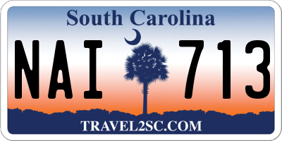 SC license plate NAI713