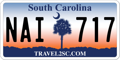 SC license plate NAI717