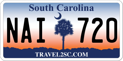 SC license plate NAI720