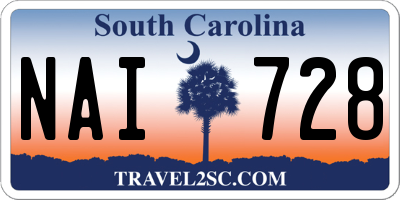 SC license plate NAI728