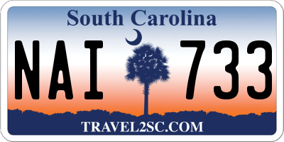 SC license plate NAI733