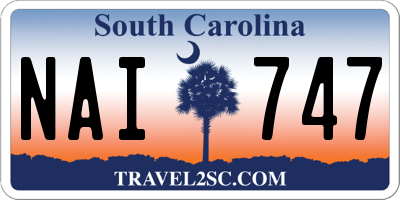 SC license plate NAI747