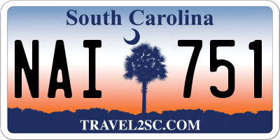 SC license plate NAI751
