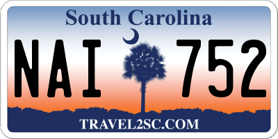 SC license plate NAI752