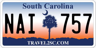 SC license plate NAI757