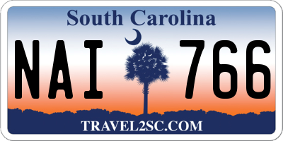 SC license plate NAI766
