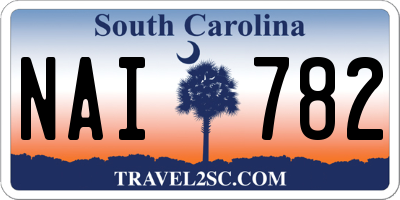 SC license plate NAI782