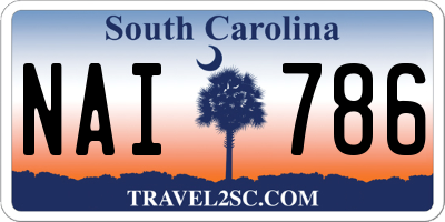 SC license plate NAI786
