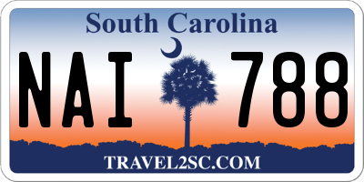 SC license plate NAI788