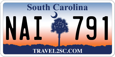 SC license plate NAI791