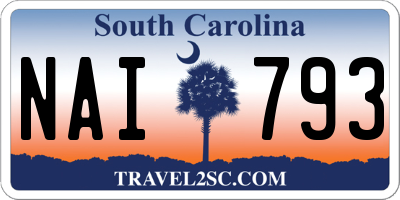 SC license plate NAI793