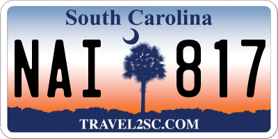 SC license plate NAI817