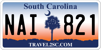SC license plate NAI821