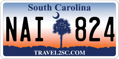 SC license plate NAI824