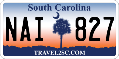 SC license plate NAI827