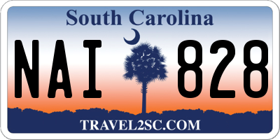 SC license plate NAI828