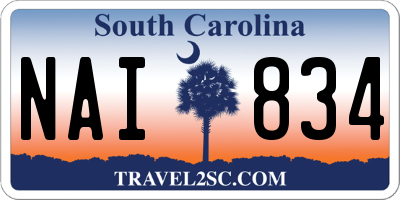 SC license plate NAI834