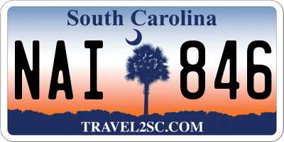 SC license plate NAI846