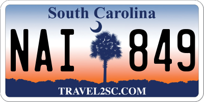 SC license plate NAI849