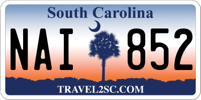 SC license plate NAI852