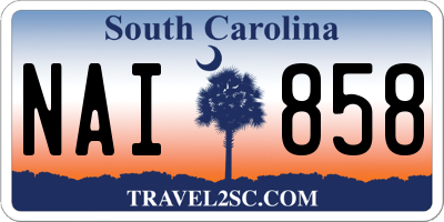 SC license plate NAI858