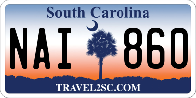 SC license plate NAI860