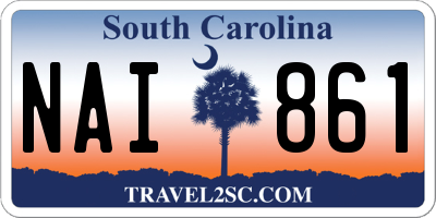 SC license plate NAI861