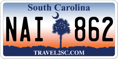 SC license plate NAI862
