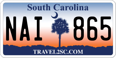 SC license plate NAI865