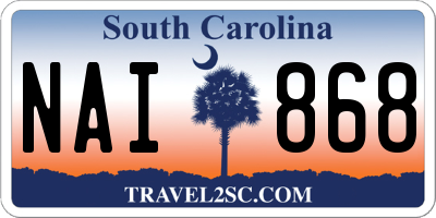 SC license plate NAI868