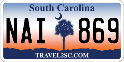 SC license plate NAI869