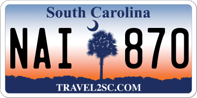 SC license plate NAI870